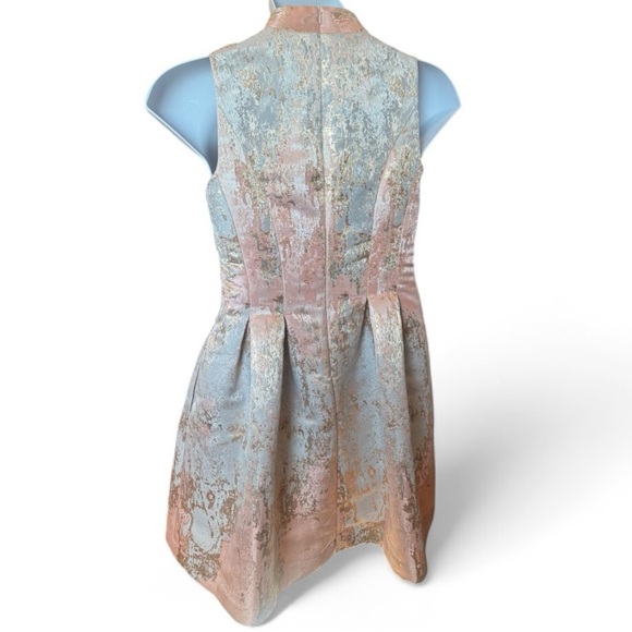 Vince Camuto Metallic Brocade Fit & Flare Dress – Size 12 Holiday Party Dress - Picture 2 of 16